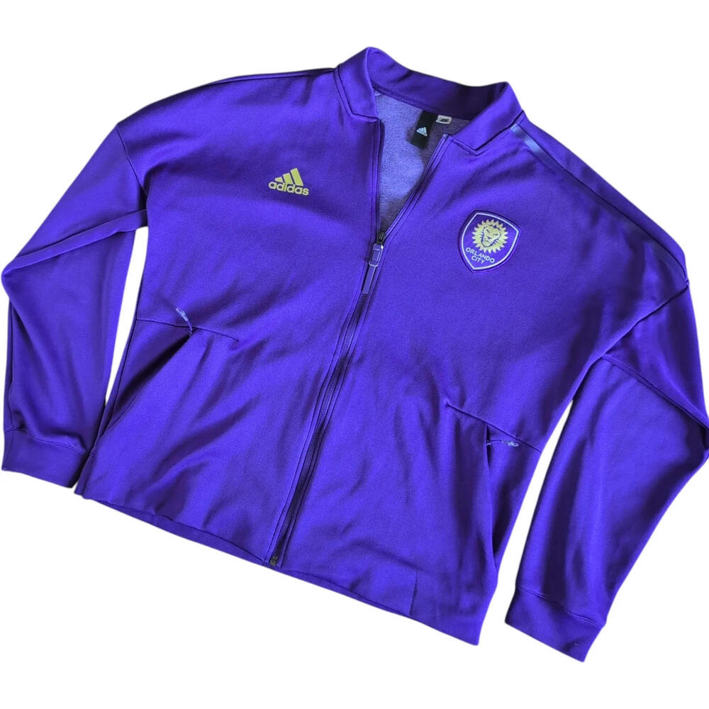 Orlando City SC Jacket Mens 2XL‎ Purple MLS Soccer Adidas Full Zip Track